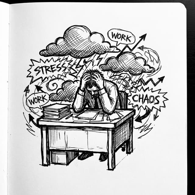 Overwhelmed illustration